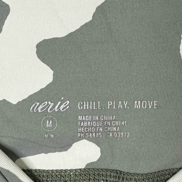 Aerie Green and White Chill Play Move Legging Size M - Picture 4 of 4